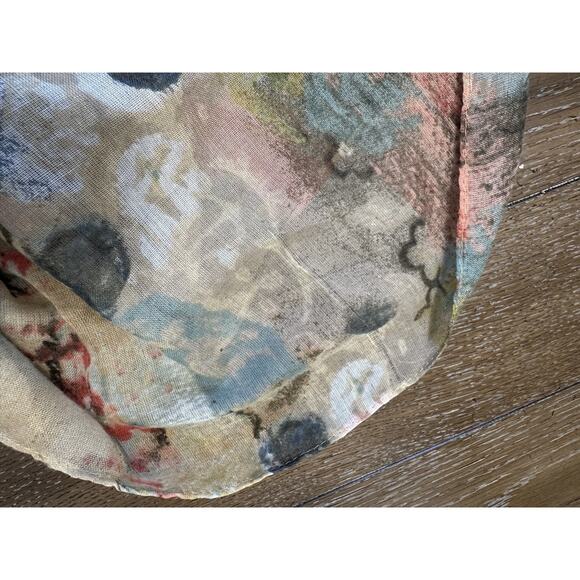 VGUC Kelly Rae Roberts "Follow Your True North" Scarf 25x33 Large Watercolor - Picture 8 of 8